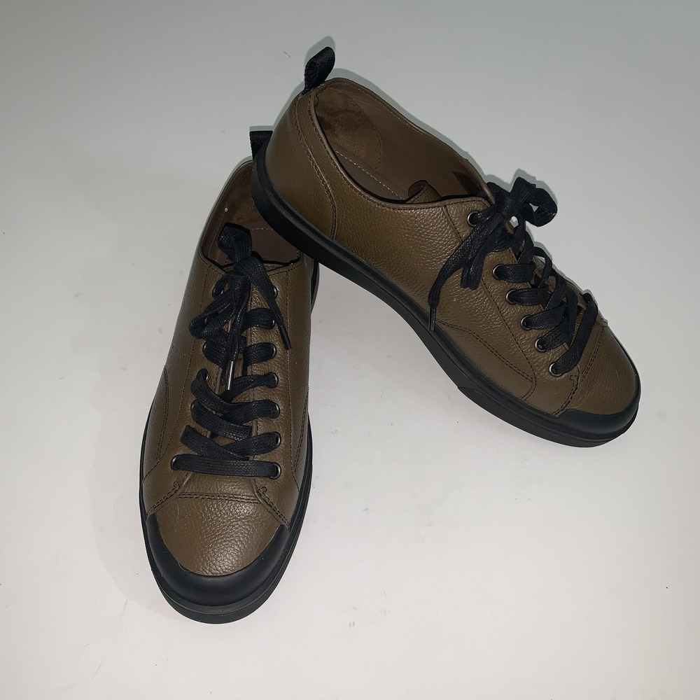 Coach C114 Sneakers Mens Sz 10 Brown Leather Lace Up Casual Comfort Shoes G1729